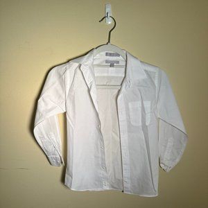Boys Size 6 White Button-Down Collared Shirt